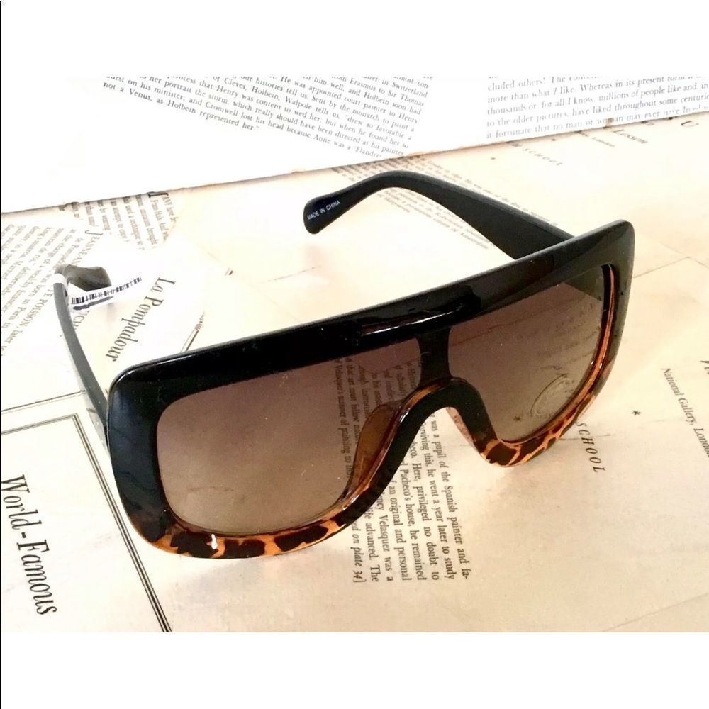 Free People Sunglasses Shield Tortoise Brown Len - Picture 4 of 4